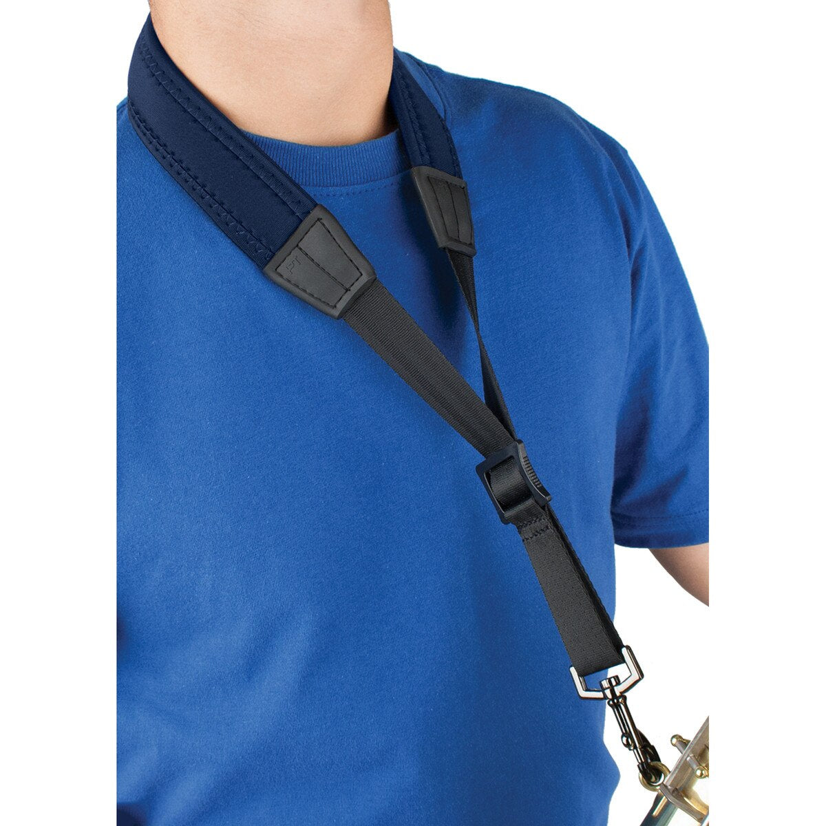 Protec Saxophone Neck Strap - Neoprene, Metal Snap, Size 22" Regular (Blue)