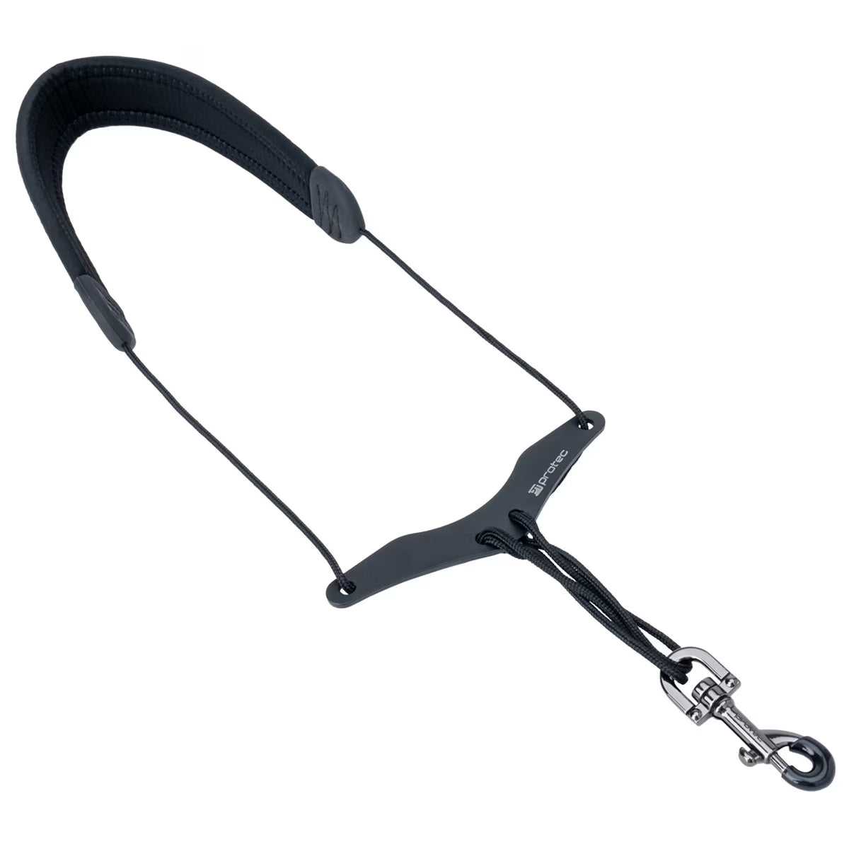 Protec Saxophone Neck Strap - Neoprene, Comfort Bar, Size 22" Regular (Black)