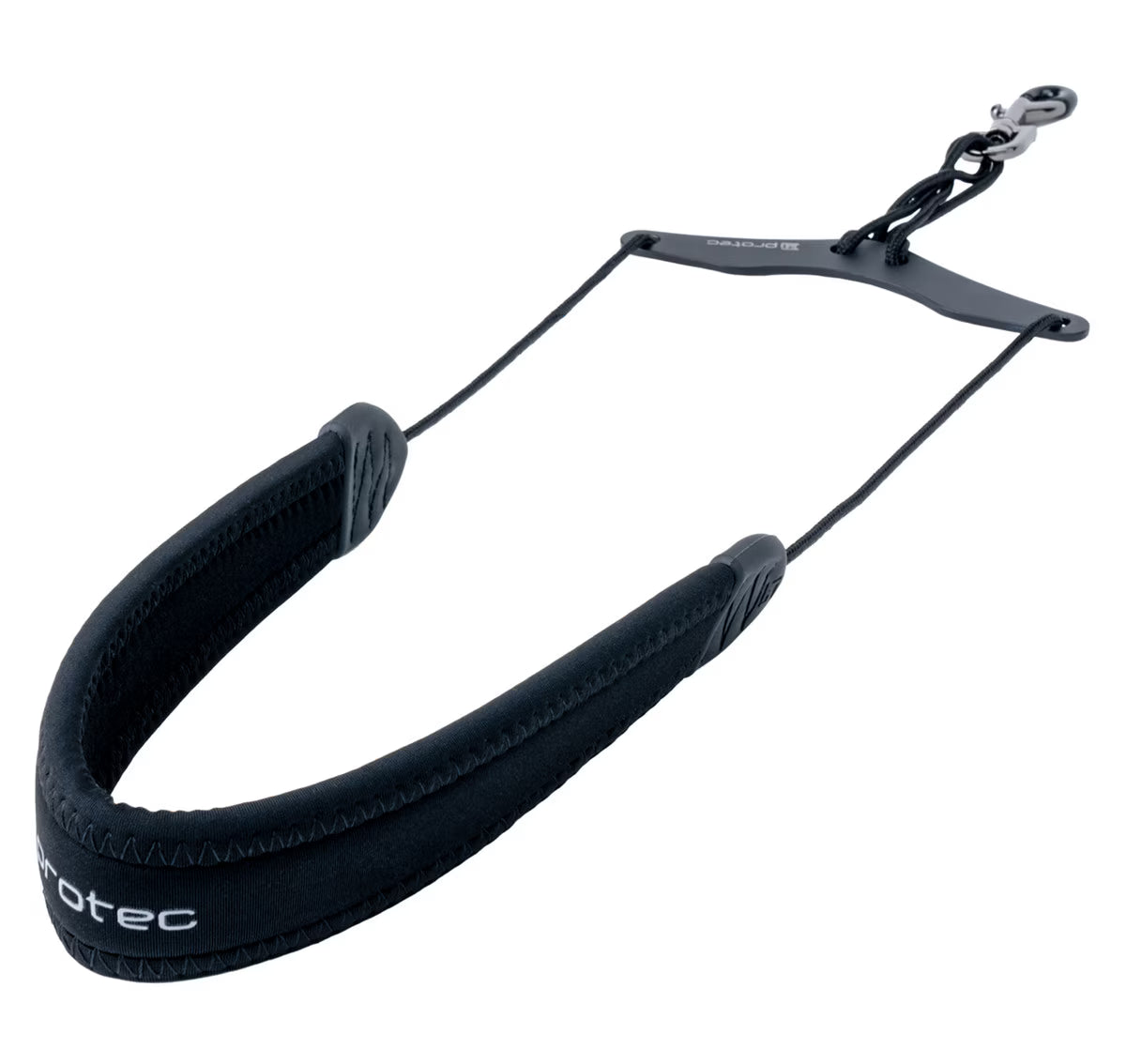 Protec Saxophone Neck Strap - Neoprene, Comfort Bar, Size 22" Regular (Black)