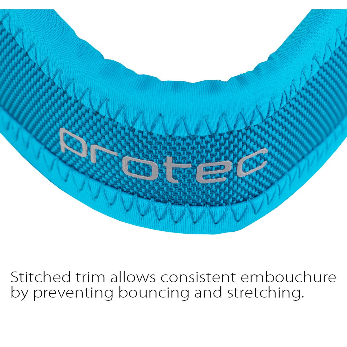 Protec Saxophone Neck Strap - Less Stress Neoprene, Metal Snap, Size 22" Regular (Teal Blue)