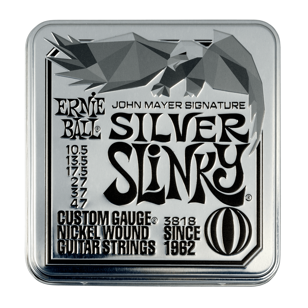 Ernie Ball John Mayer Signature Silver Slinky Electric Guitar Strings - .0105-.047, 3-pack