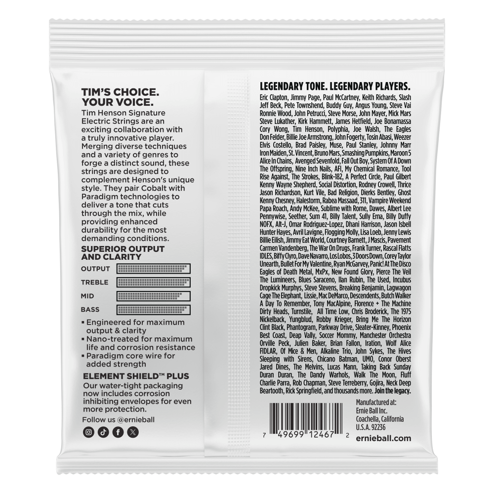 Ernie Ball Tim Henson Signature Electric Guitar Strings, .0095-.046