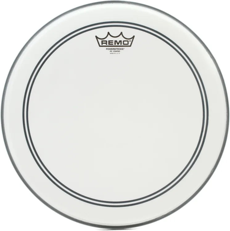 REMO Powerstroke P3 Coated Batter Drumhead with Clear Dot