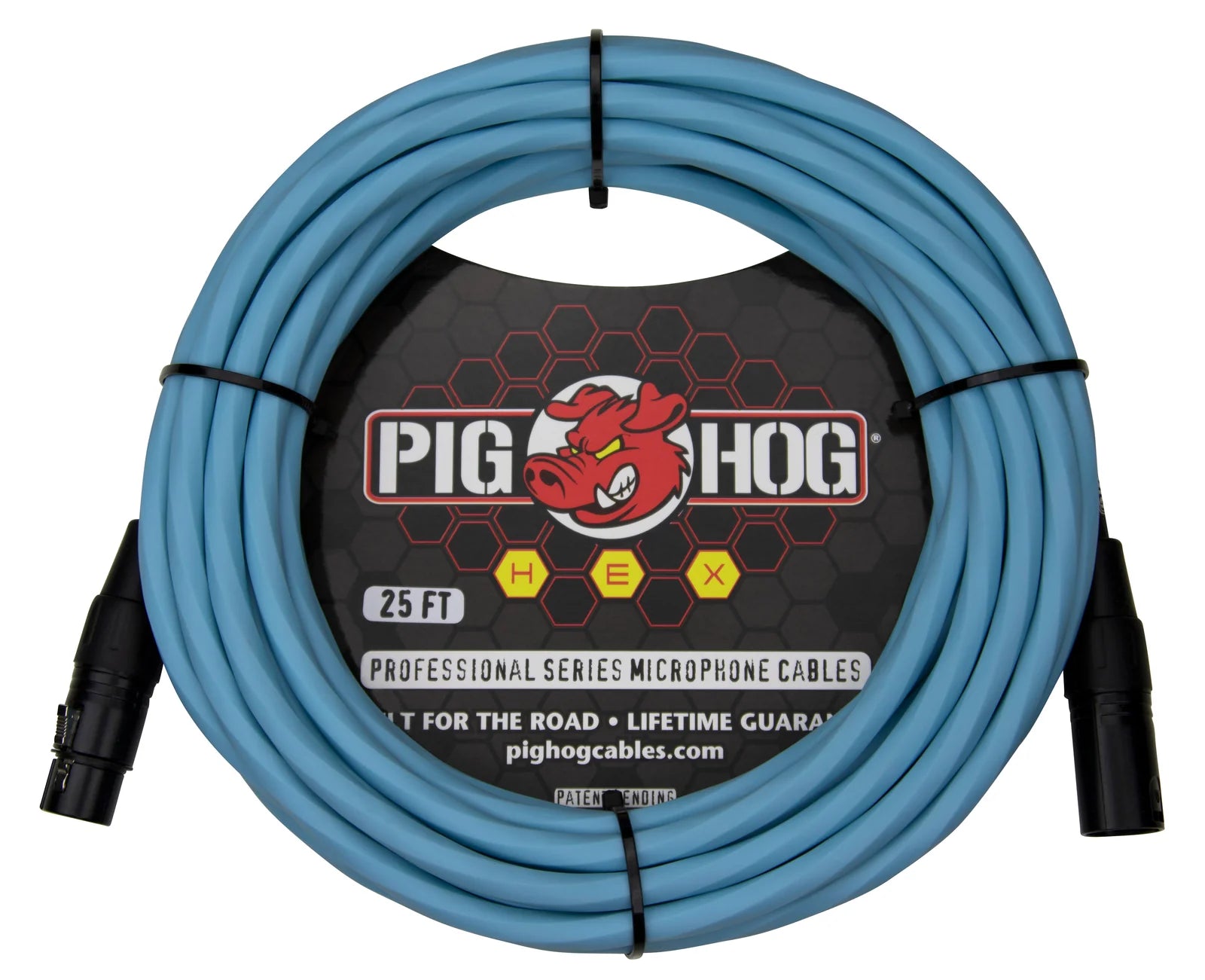 PHMH25DB PIG HOG HEX SERIES MIC CABLE 25FT. DAPHNE BLUE