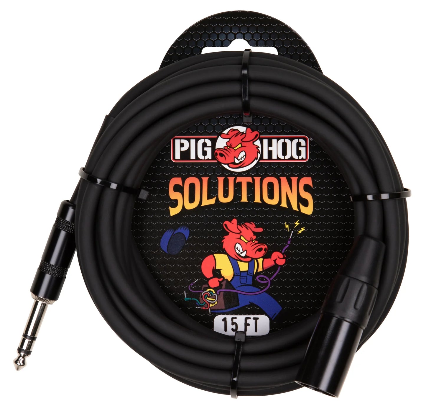 PIG HOG SOLUTIONS - 15FT TRS(M)-XLR(M) BALANCED CABLE
