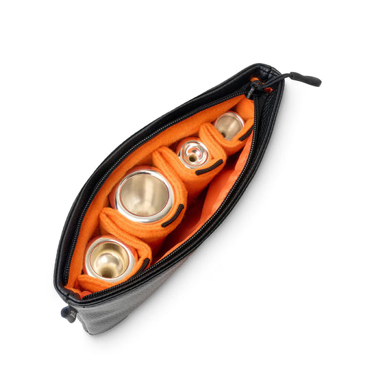 Protec Multi-Brass Slim Mouthpiece Pouch - Leatherette With Zipper Closure, 4-Piece