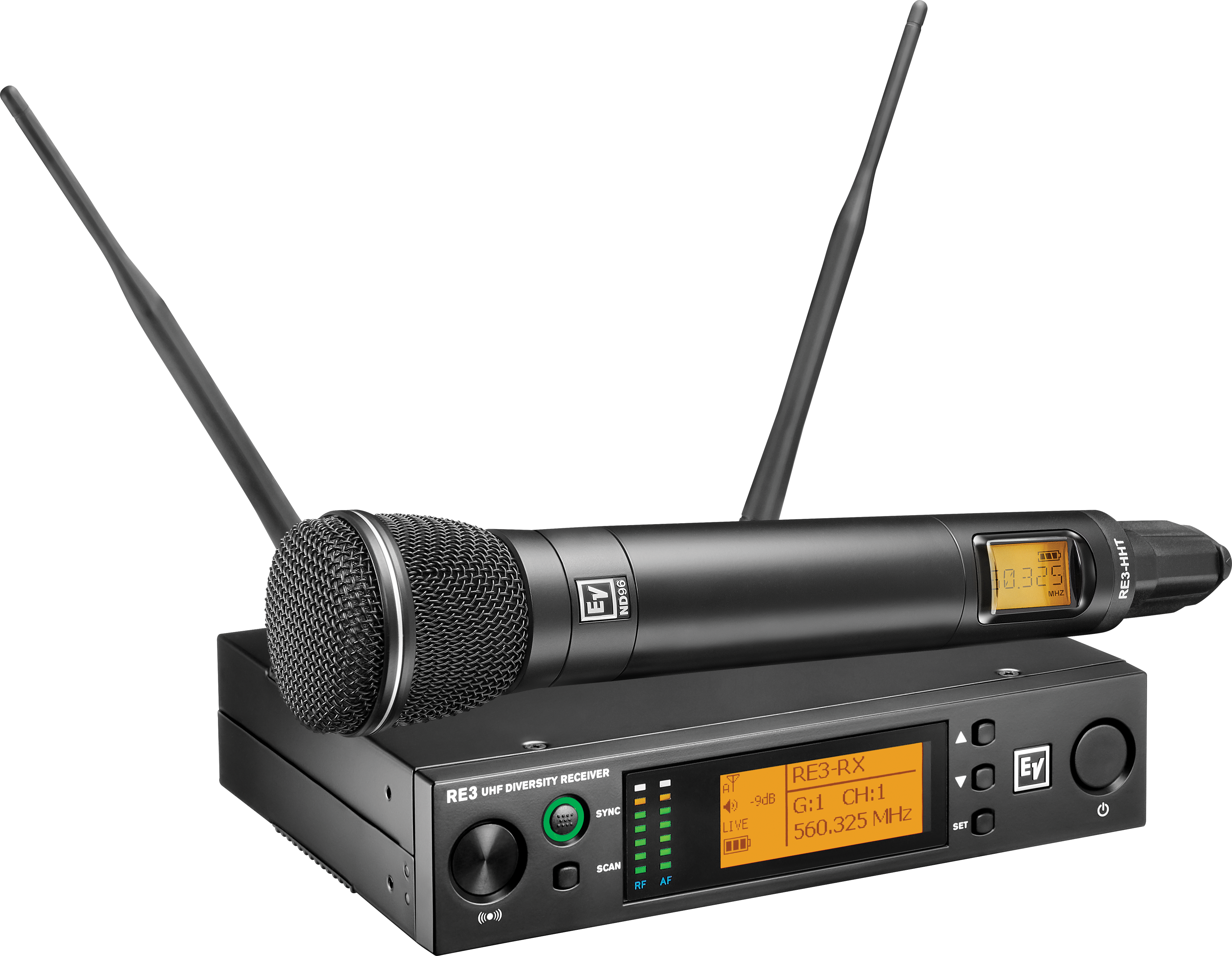 Electro Voice RE3-ND96 Uhf wireless set featuring nd96 dynamic supercardioid microphone