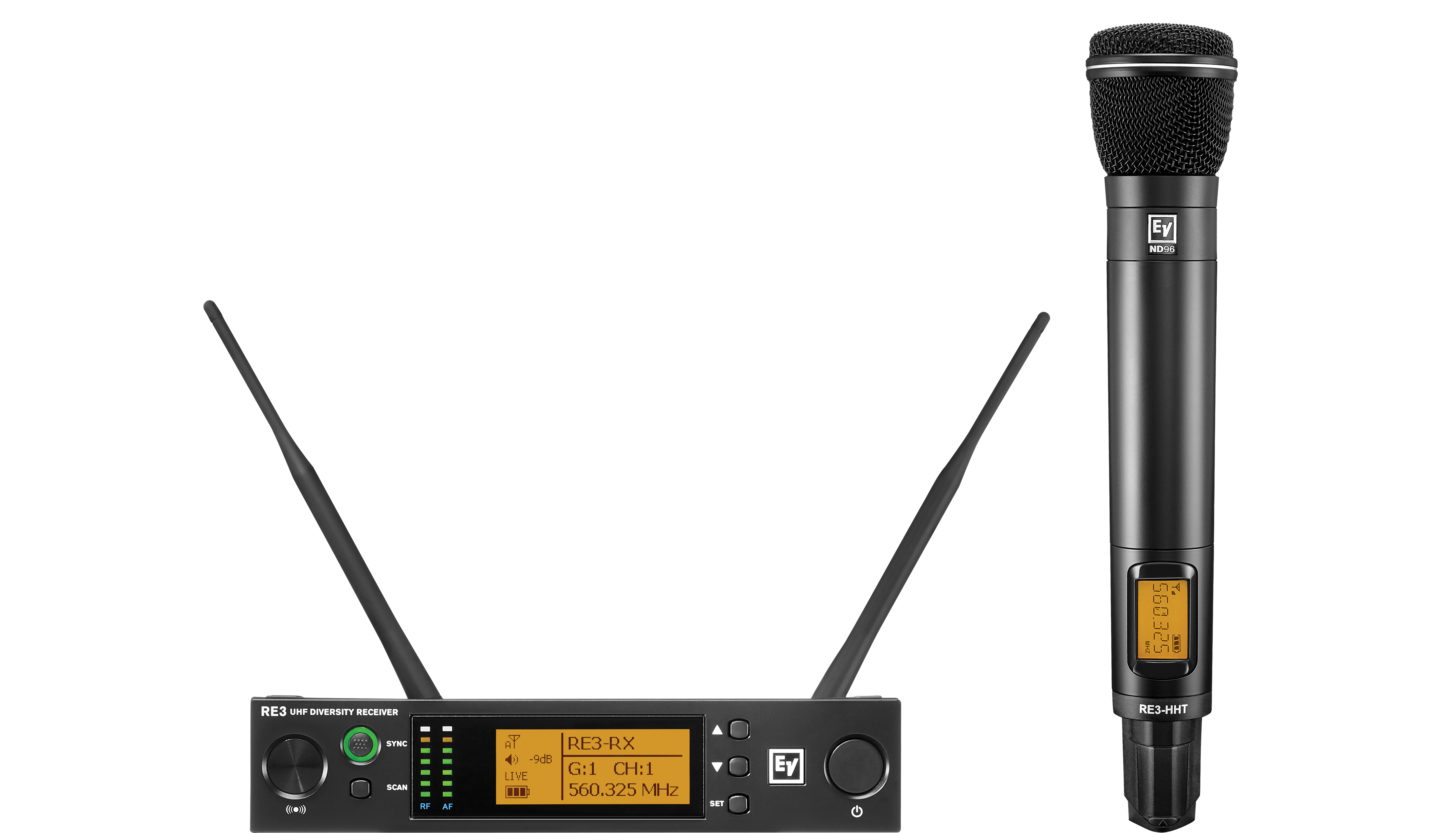 Electro Voice RE3-ND96 Uhf wireless set featuring nd96 dynamic supercardioid microphone