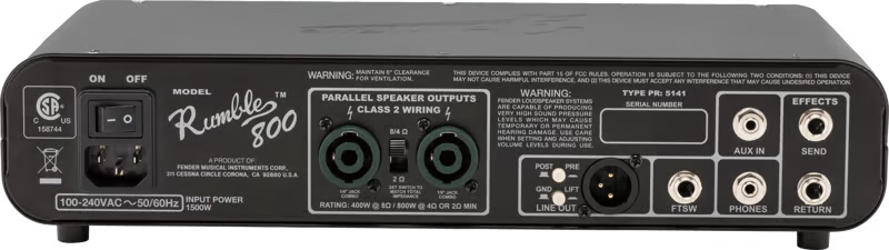Fender Rumble 800 - 800-watt Bass Head