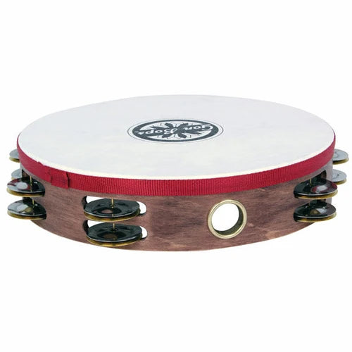 Gon Bops Double Row Wooden Tambourine with Head