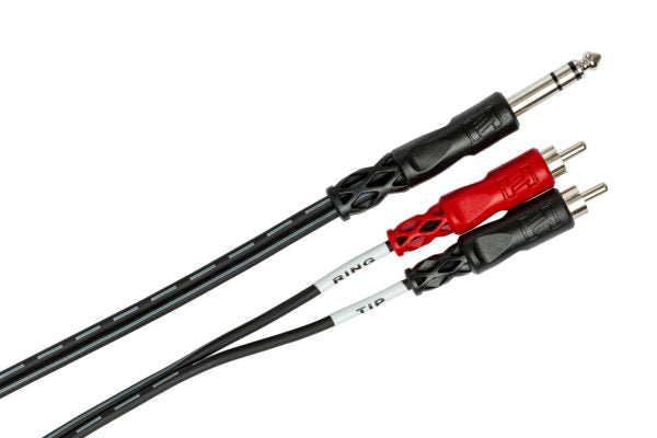 HOSA Insert Cable 1/4 in TRS to Dual RCA