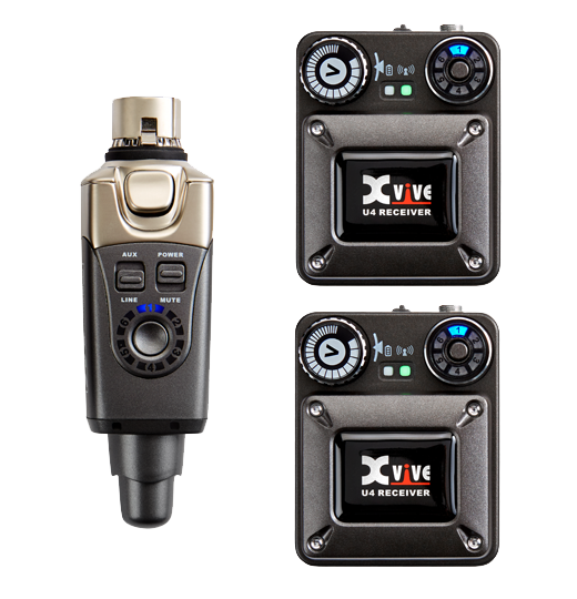 Xvive U4R2 Wireless In-Ear Monitoring System with 2 Receivers