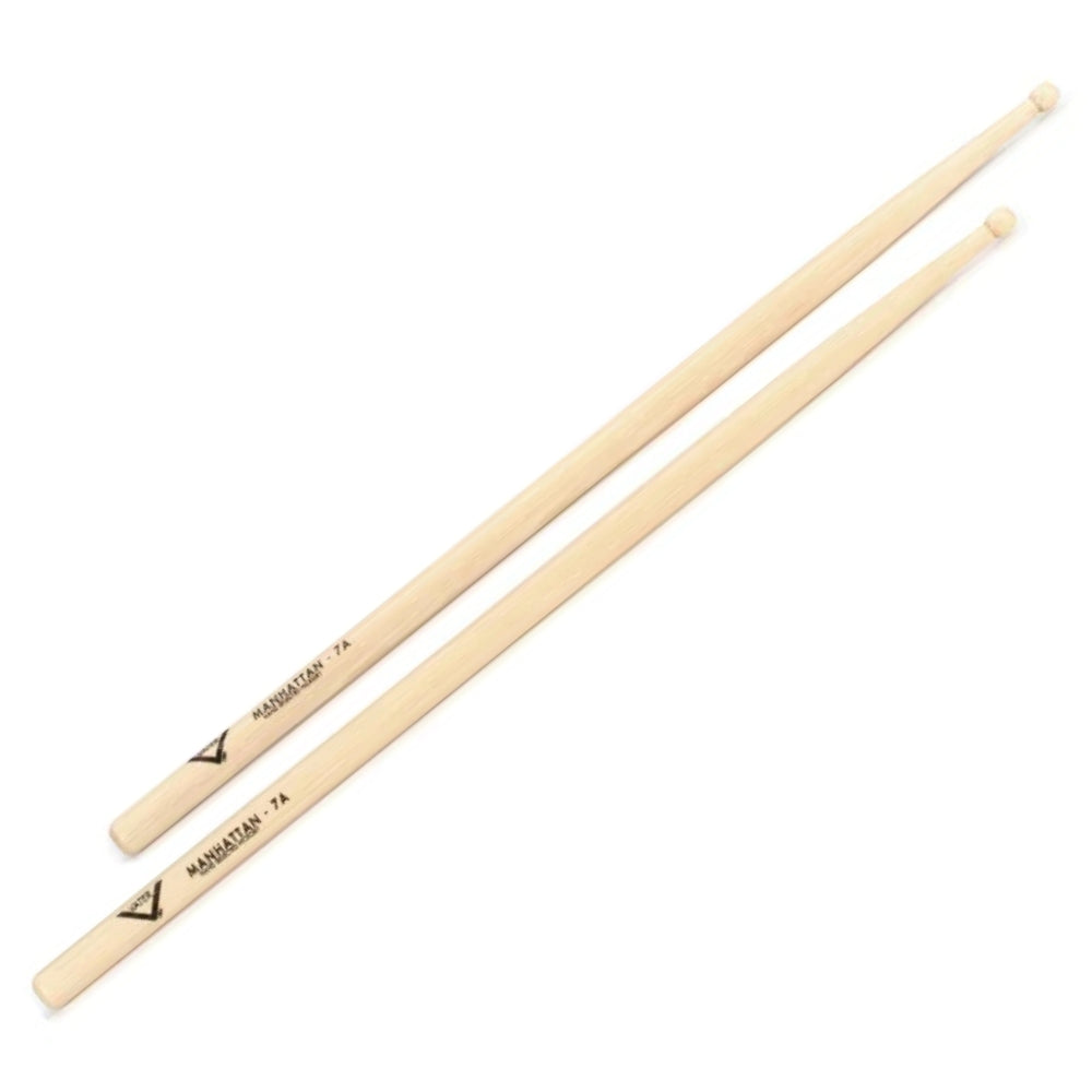 Vater American Hickory Drumsticks - Manhattan 7A - Wood Tip