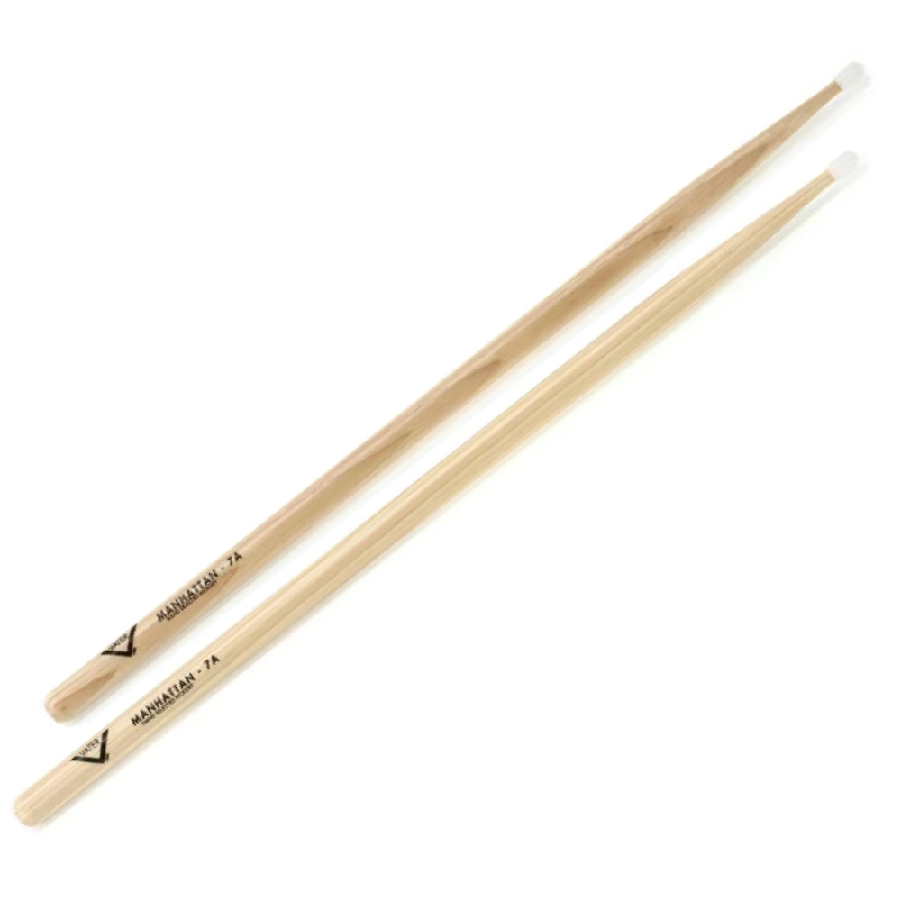 Vater American Hickory Drumsticks - Manhattan 7A - Nylon Tip