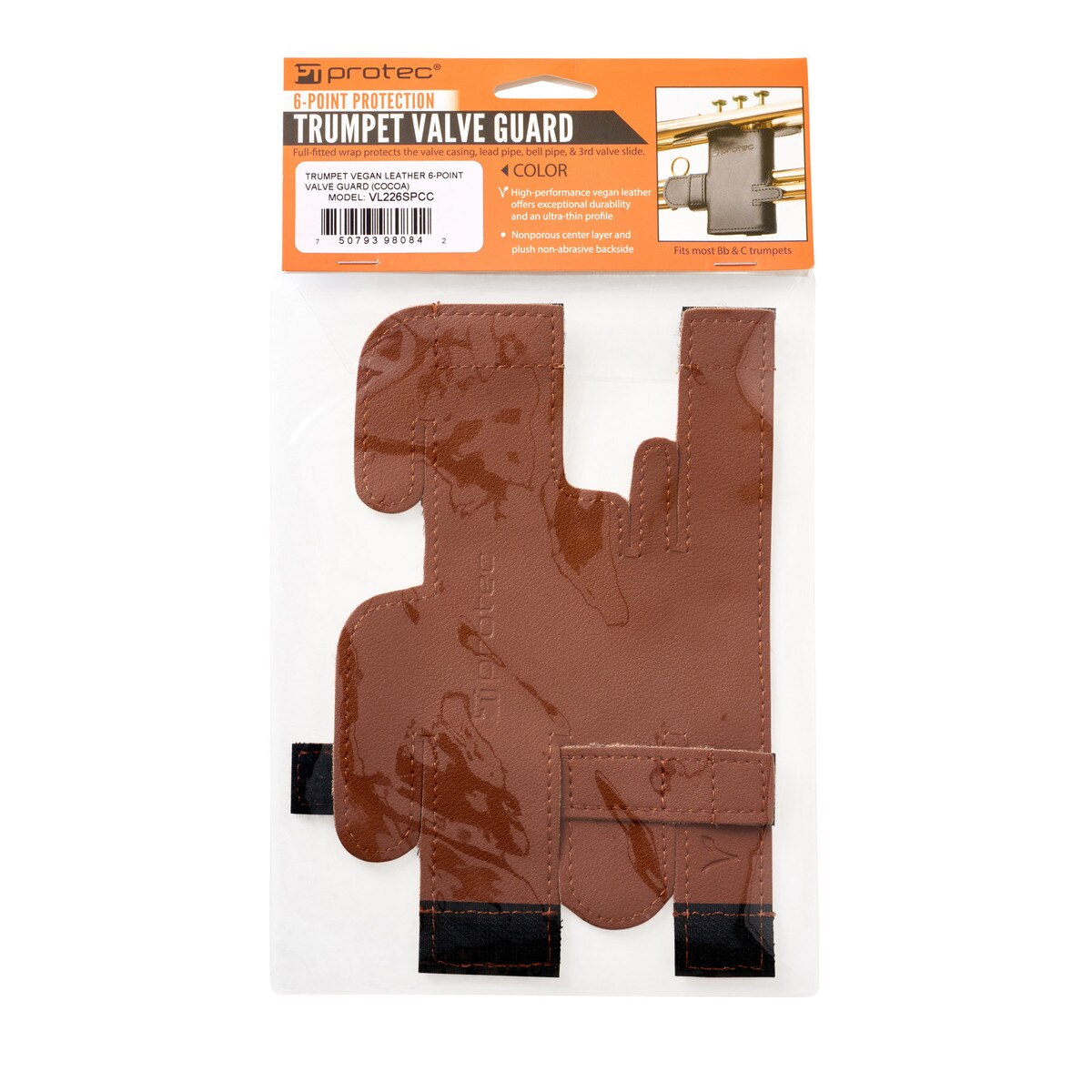 Protec Trumpet Valve Guard - Leatherette, 6-Point