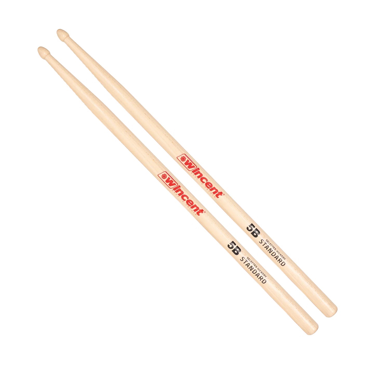 Wincent W-5B Hickory Drum Stick- Wood Tip