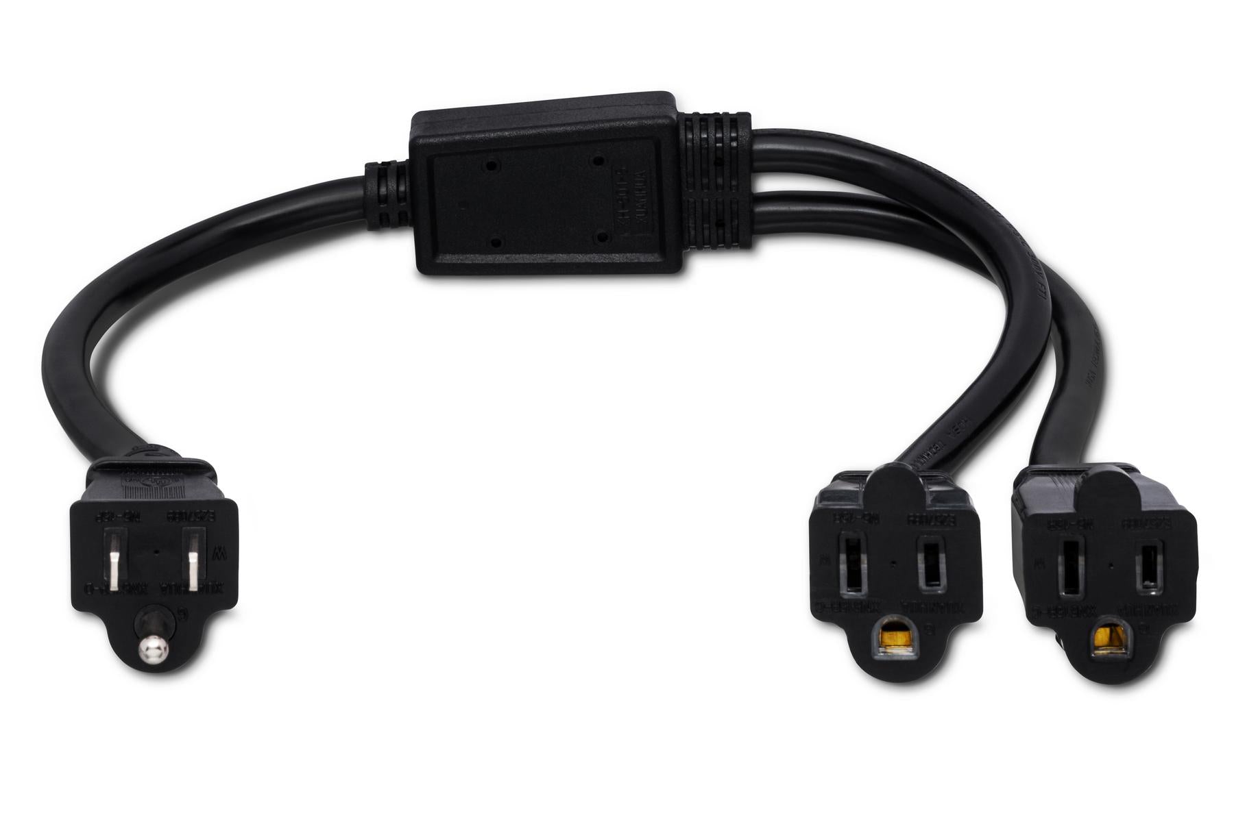 Hosa Power Y Cable Nema 5-15P-2 5'