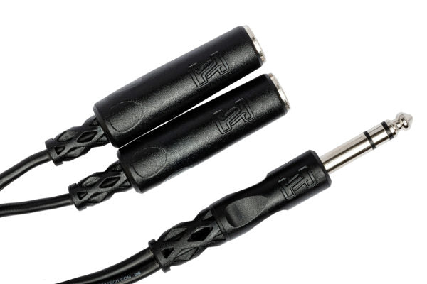 HOSA Y Cable 1/4 in TRS to Dual 1/4 in TRSF