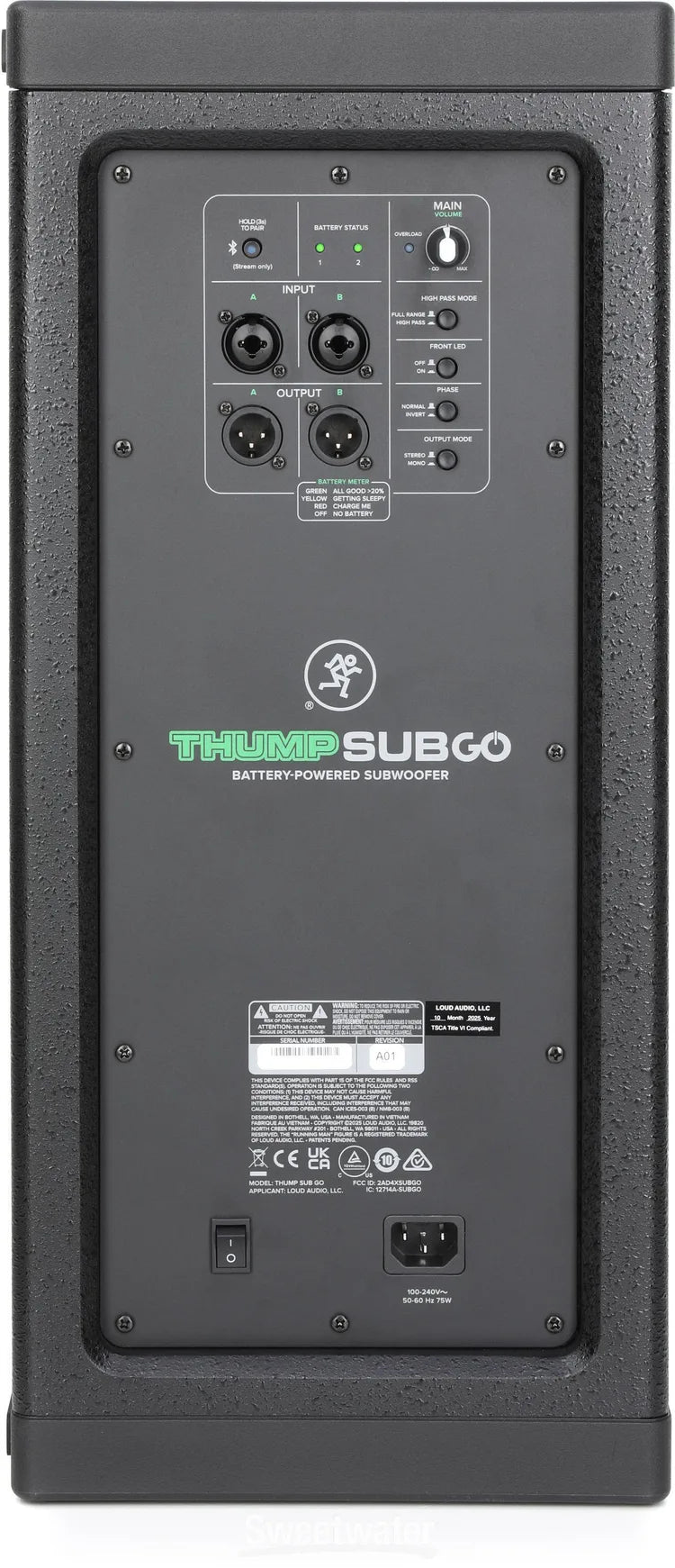 Mackie ThumpSub Go Battery-powered Subwoofer