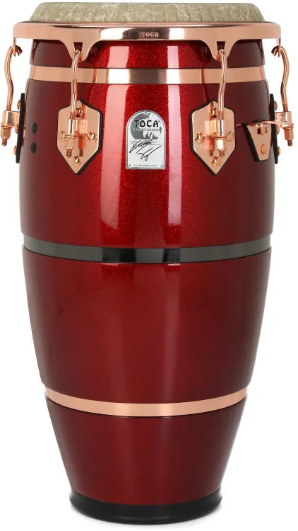 Toca Percussion Eric Velez Signature Series Conga 11.75 inches, Rojo Arándano with Rose Gold Hardware