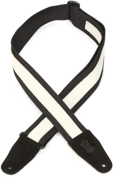Levy's MC2CG 2-inch Cotton Combo Guitar Strap Black Creme