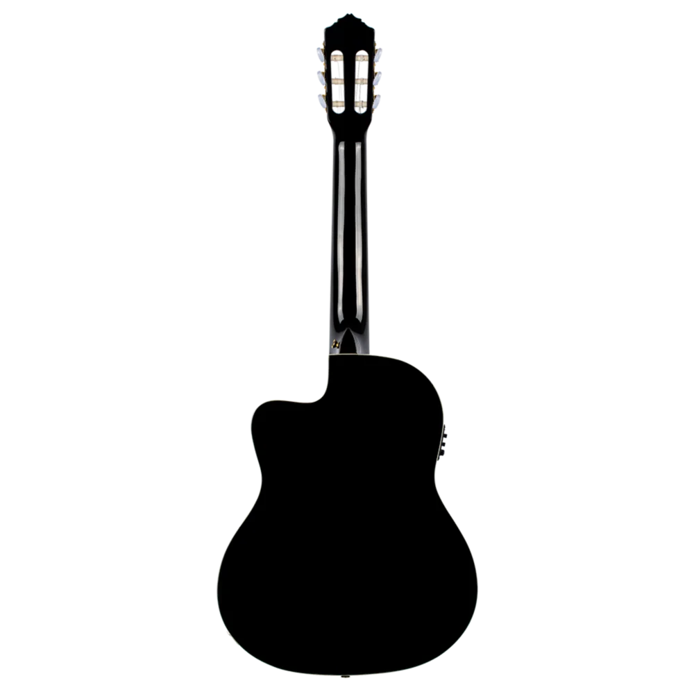 Ortega Family Series Pro Full Size Guitar Solid Spruce/ Mahogany Black - RCE141BK