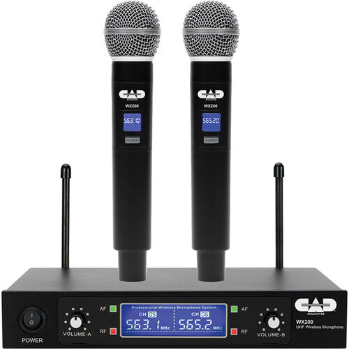 CAD WX200 2-Person Wireless Fixed-Frequency Handheld Microphone System