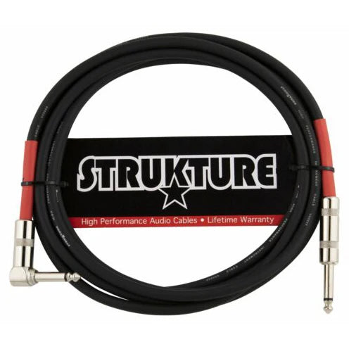 Strukture PRO157GR Straight to Angle Instrument Cable - Black - 15 ft.