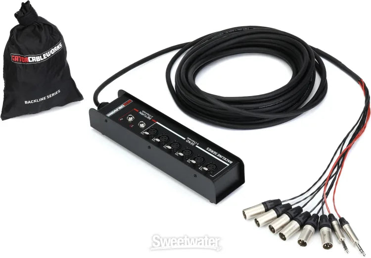 Gator Cableworks Backline Series 6 x 2 Drop Snake 50 foot