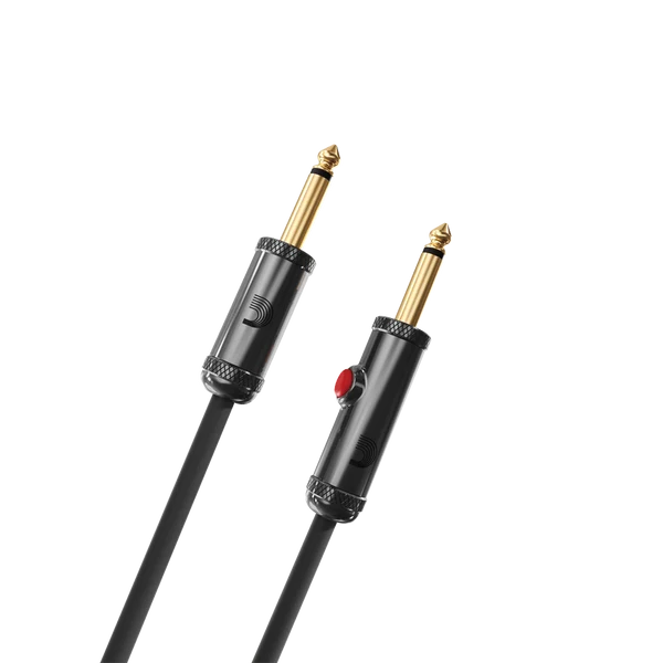D'Addario Circuit Breaker Straight to Straight Instrument Cable with Latching Switch