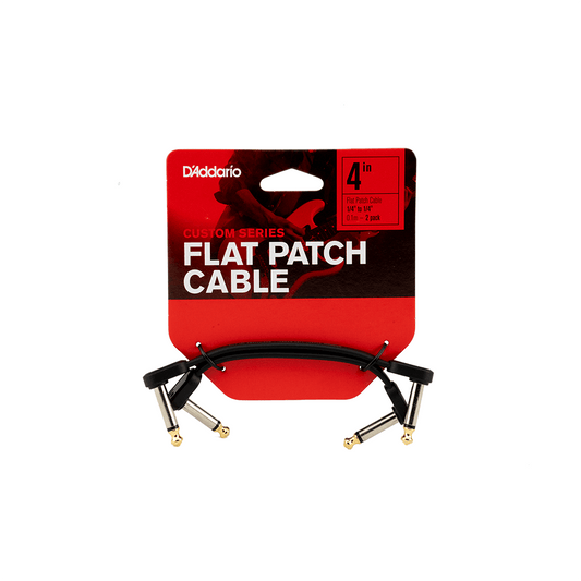 D'Addario Right Angle to Right Angle Flat Patch Cable (Twin-pack)