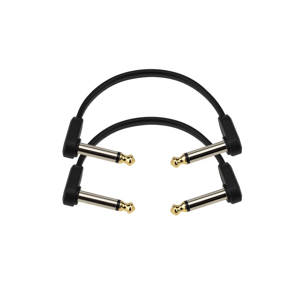 D'Addario Right Angle to Right Angle Flat Patch Cable (Twin-pack)