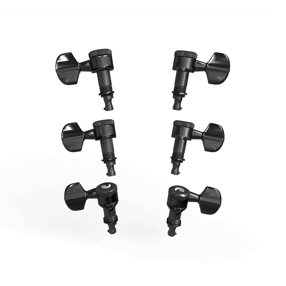 D'Addario Auto-Trim Locking Tuning Machines - 6 In-line
