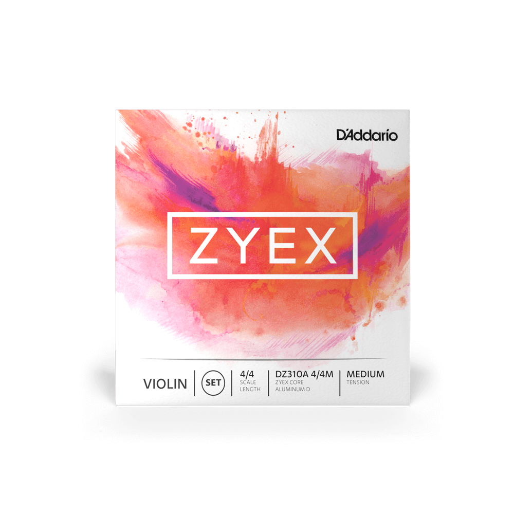 D'Addario DZ310A Zyex Violin String Set - 4/4 Size with Aluminum