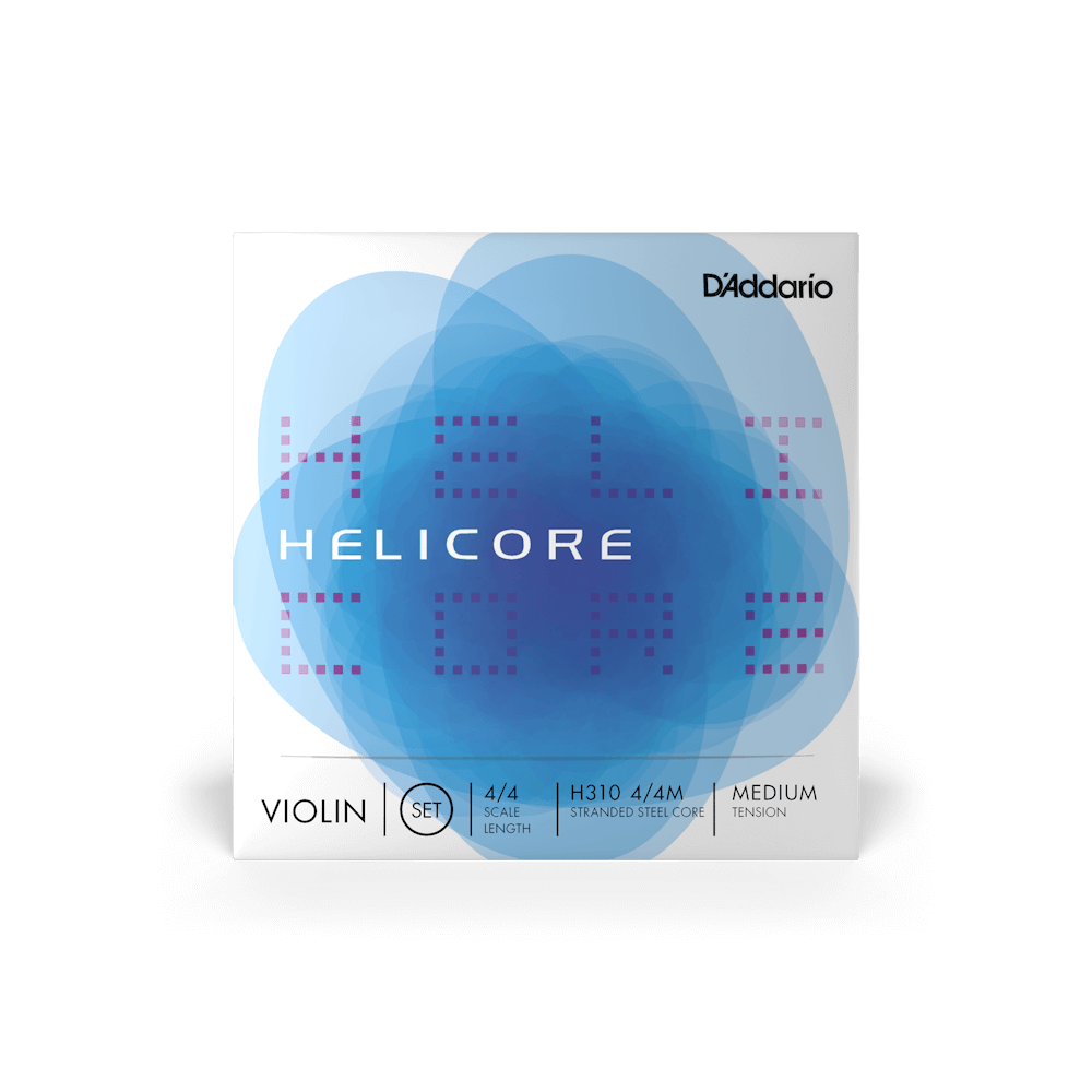 D'Addario H310 4/4M Helicore Violin String Set - 4/4 Size - Medium Tension