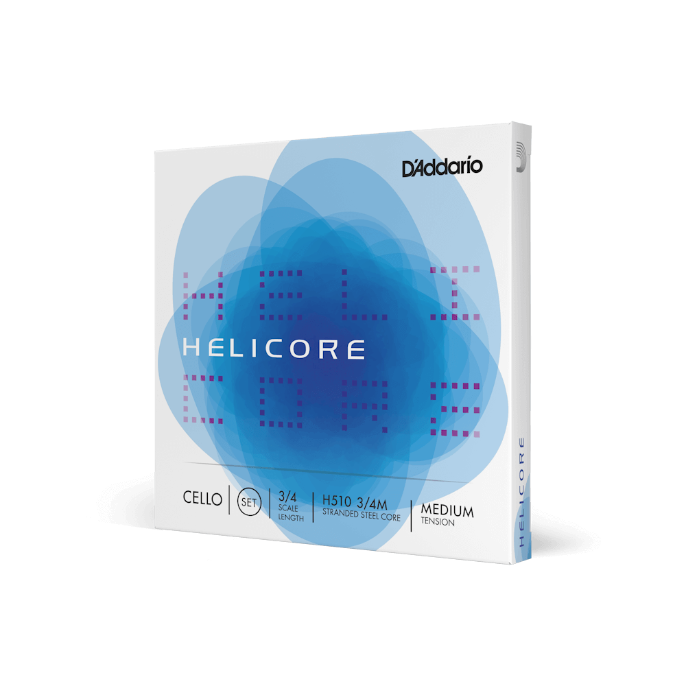 D'Addario H310 4/4M Helicore Violin String Set - 4/4 Size - Medium Tension