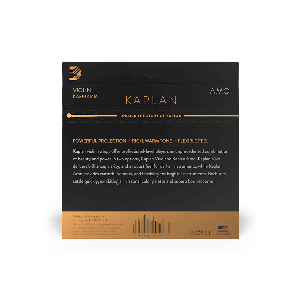 D'Addario KA310 Kaplan Amo Violin String Set - 4/4 Scale