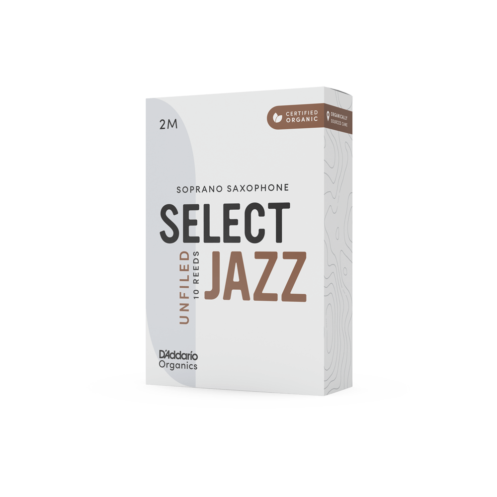 Organic Select Jazz Unfiled Soprano Saxophone Reeds - Individually-Sealed, 10-Pack