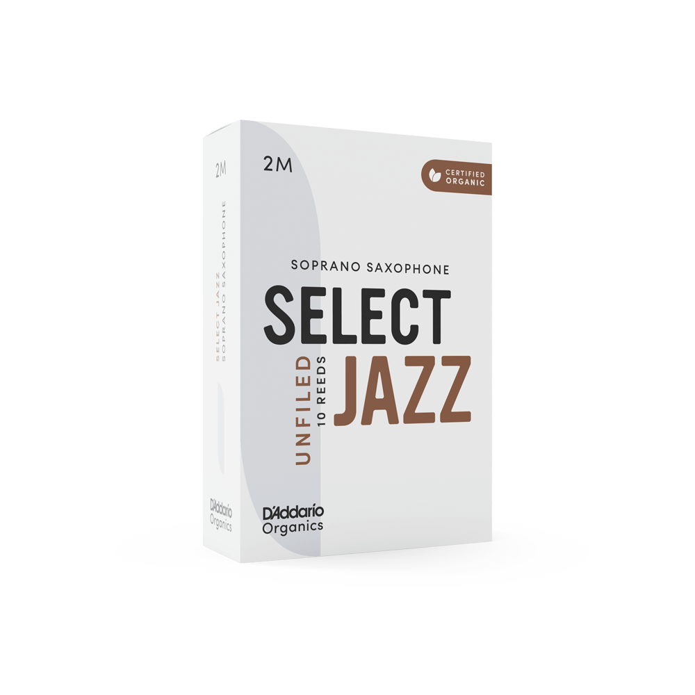 Organic Select Jazz Unfiled Soprano Saxophone Reeds - Individually-Sealed, 10-Pack