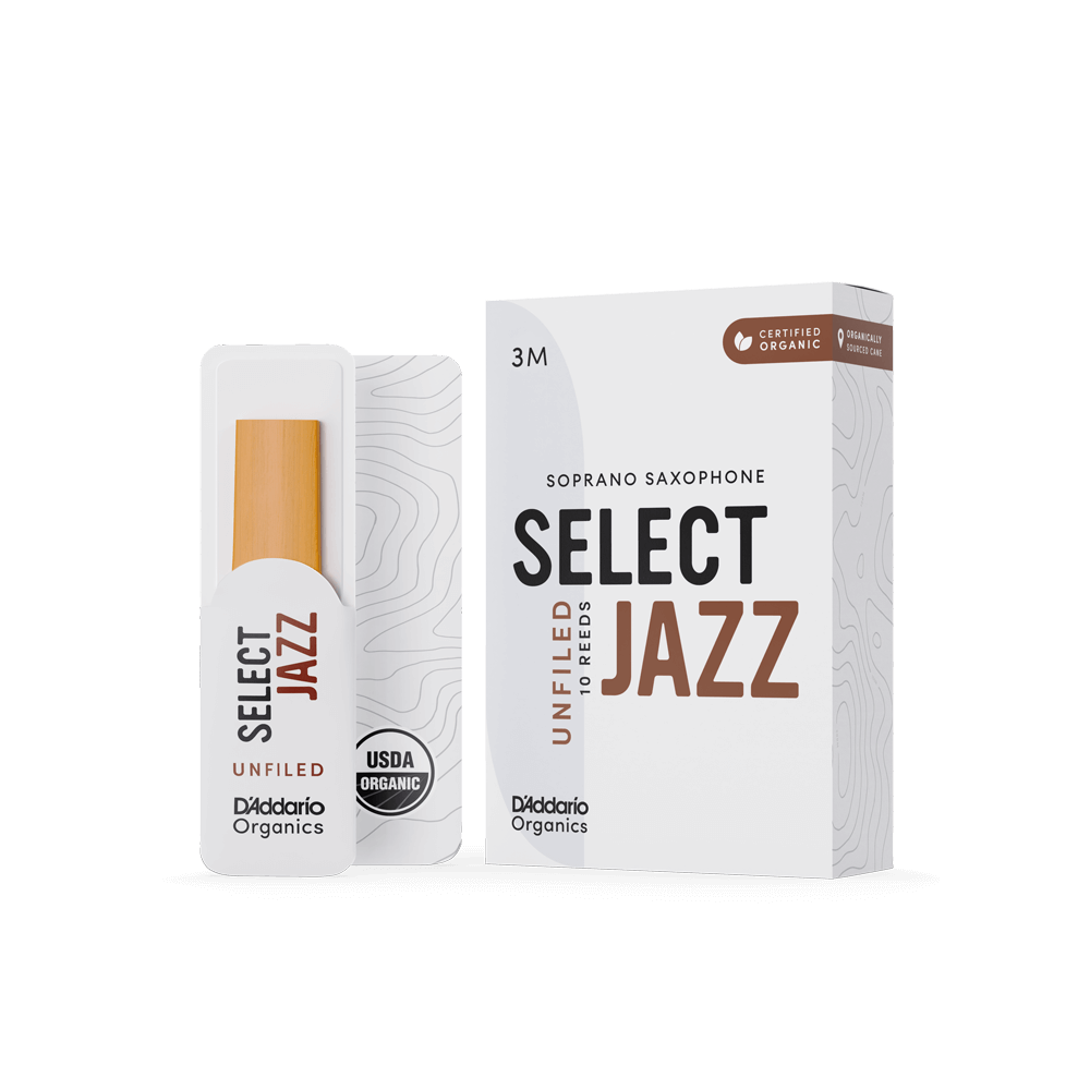 Organic Select Jazz Unfiled Soprano Saxophone Reeds - Individually-Sealed, 10-Pack