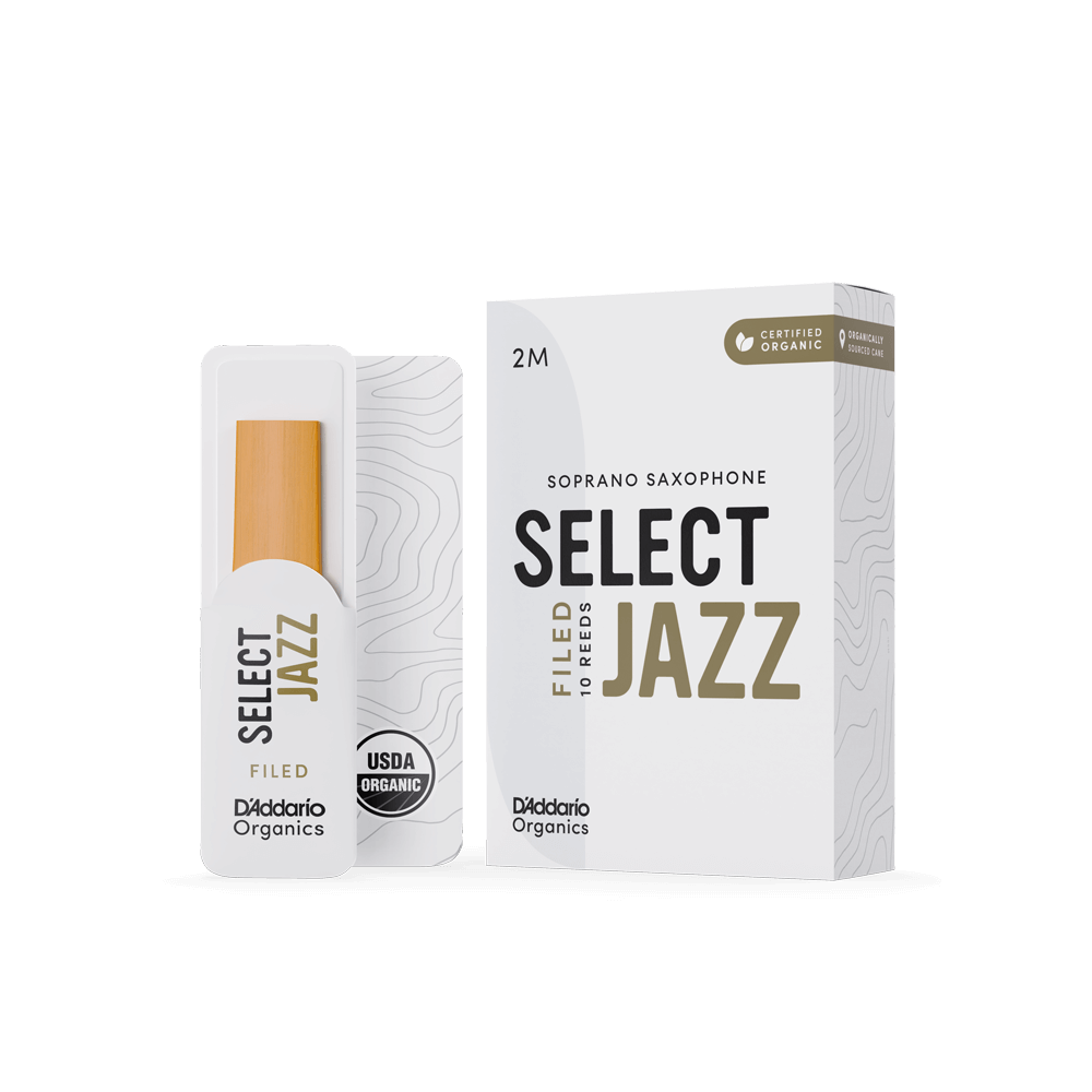 Organic Select Jazz Filed Soprano Saxophone Reeds, Individually-Sealed, 10-Pack