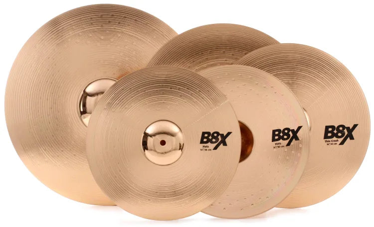 Sabian 45003XG B8X Performance Cymbal Set 14/16/20 inch with Free 18 inch Crash