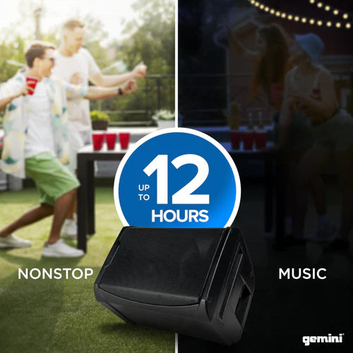 Gemini GPSS-650 Portable 200W Bluetooth PA Speaker - 12 Hour Battery
