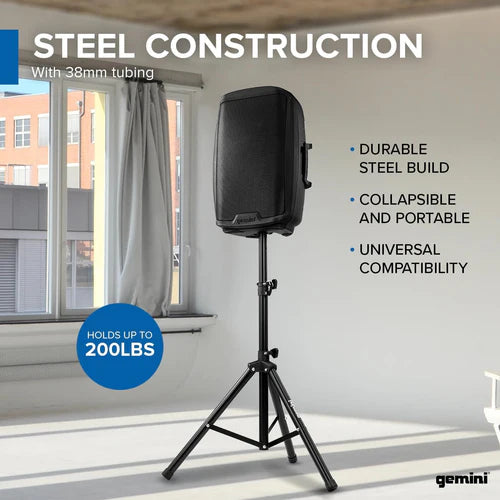 ST-04 Professional Stainless Steel Speaker Stand - 200lb Capacity