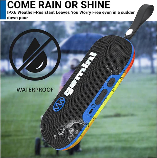 Gemini Magnetic Bluetooth Speaker Golf Cart - Portable IPX6 LED Speaker