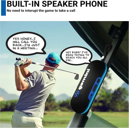Gemini Magnetic Bluetooth Speaker Golf Cart - Portable IPX6 LED Speaker