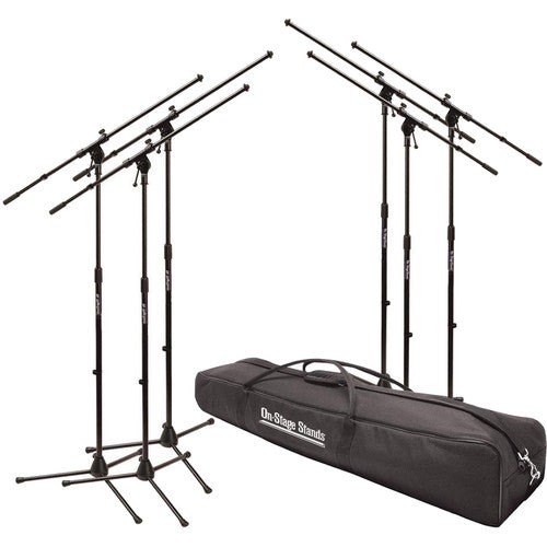On-Stage MSP7706 Euroboom Microphone Stand Bundle with Bag (6 Stands)