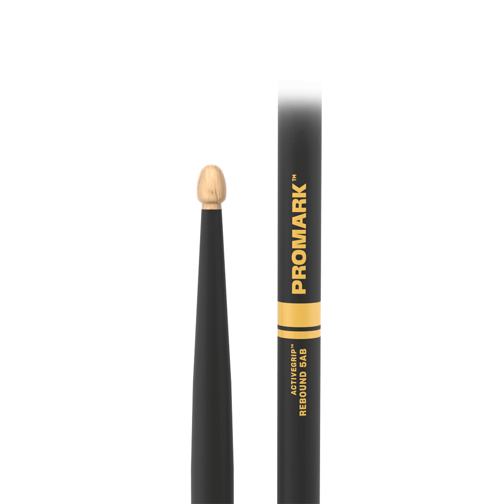 Promark Rebound 5AB ActiveGrip Drumsticks Acorn Wood Tip