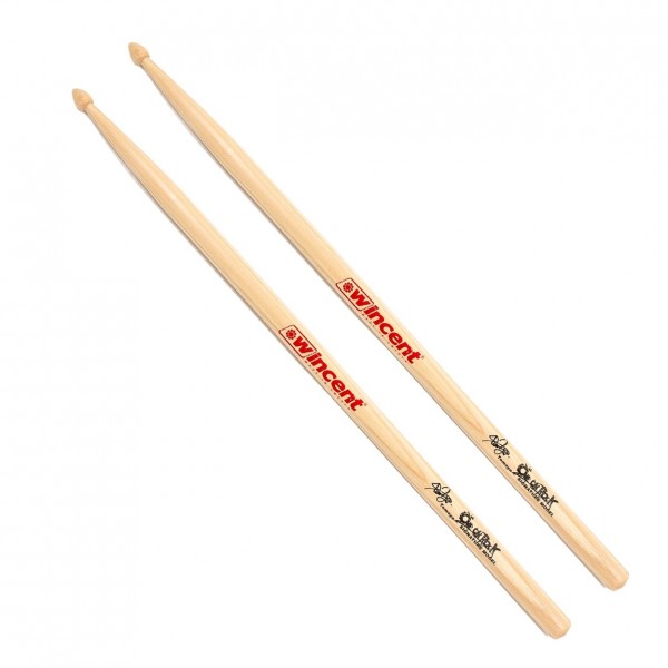 Wincent W-TYS (Tomoya Kanki Signature) Hickory Drum Stick- Teardrop Tip