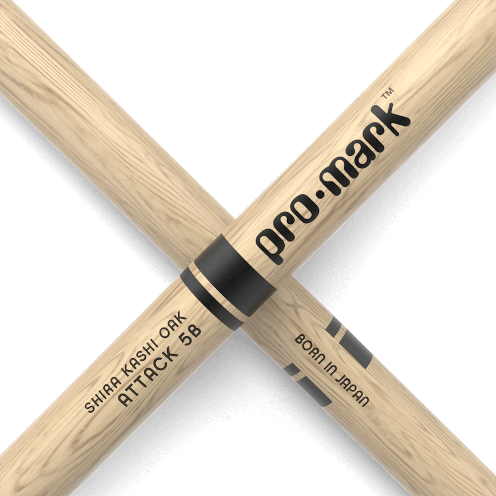 Promark PW5BN Classic Attack Shira Kashi Oak 5B Nylon Tip Drumsticks